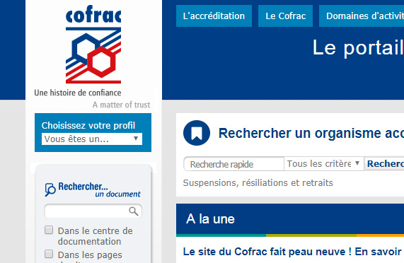 Accréditation COFRAC